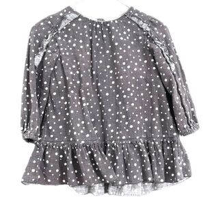 Zara Toddler Grey White Dots Top Size 2 3 years